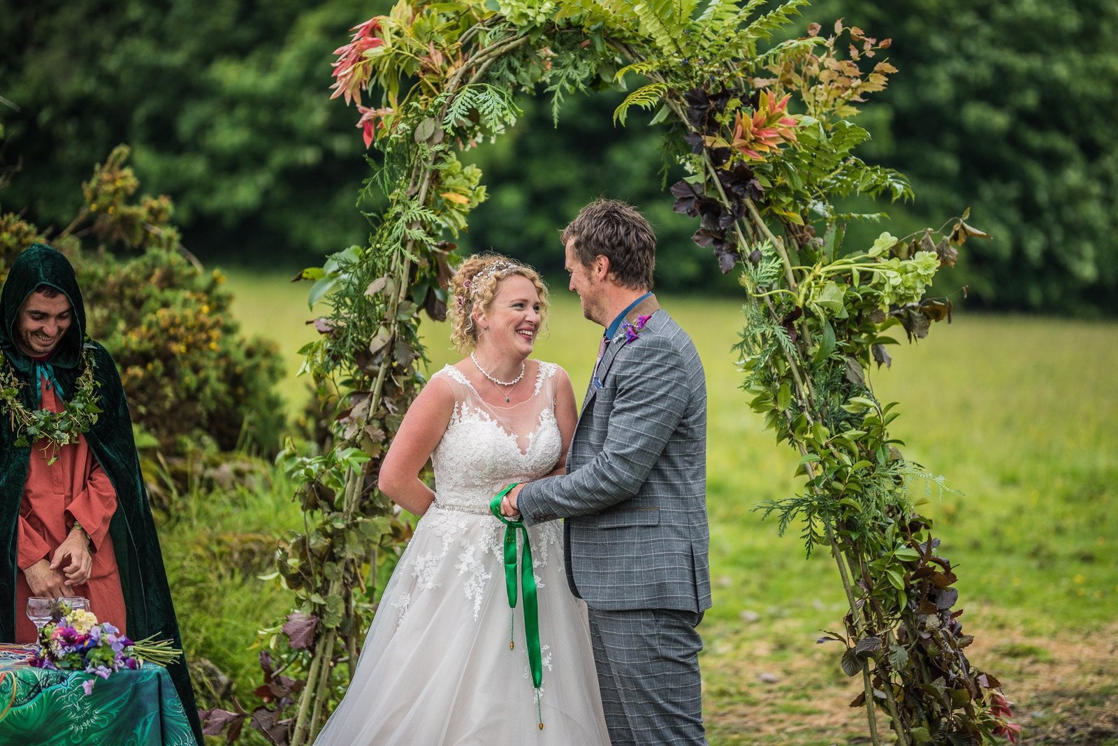a festival syle wedding in a field!