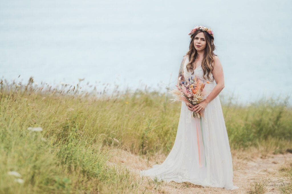 Bride on the coast