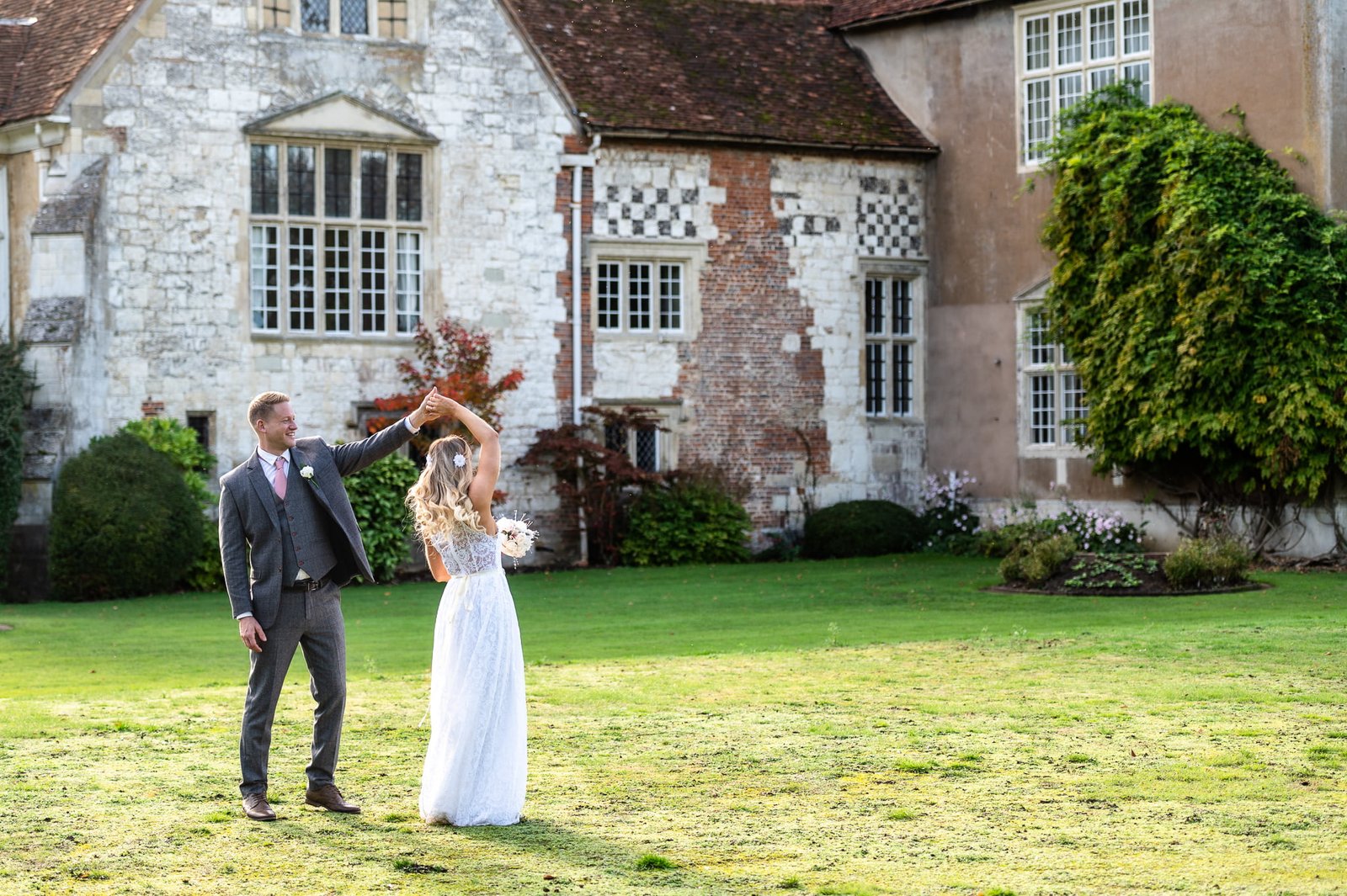 Dancing Bride and Groom