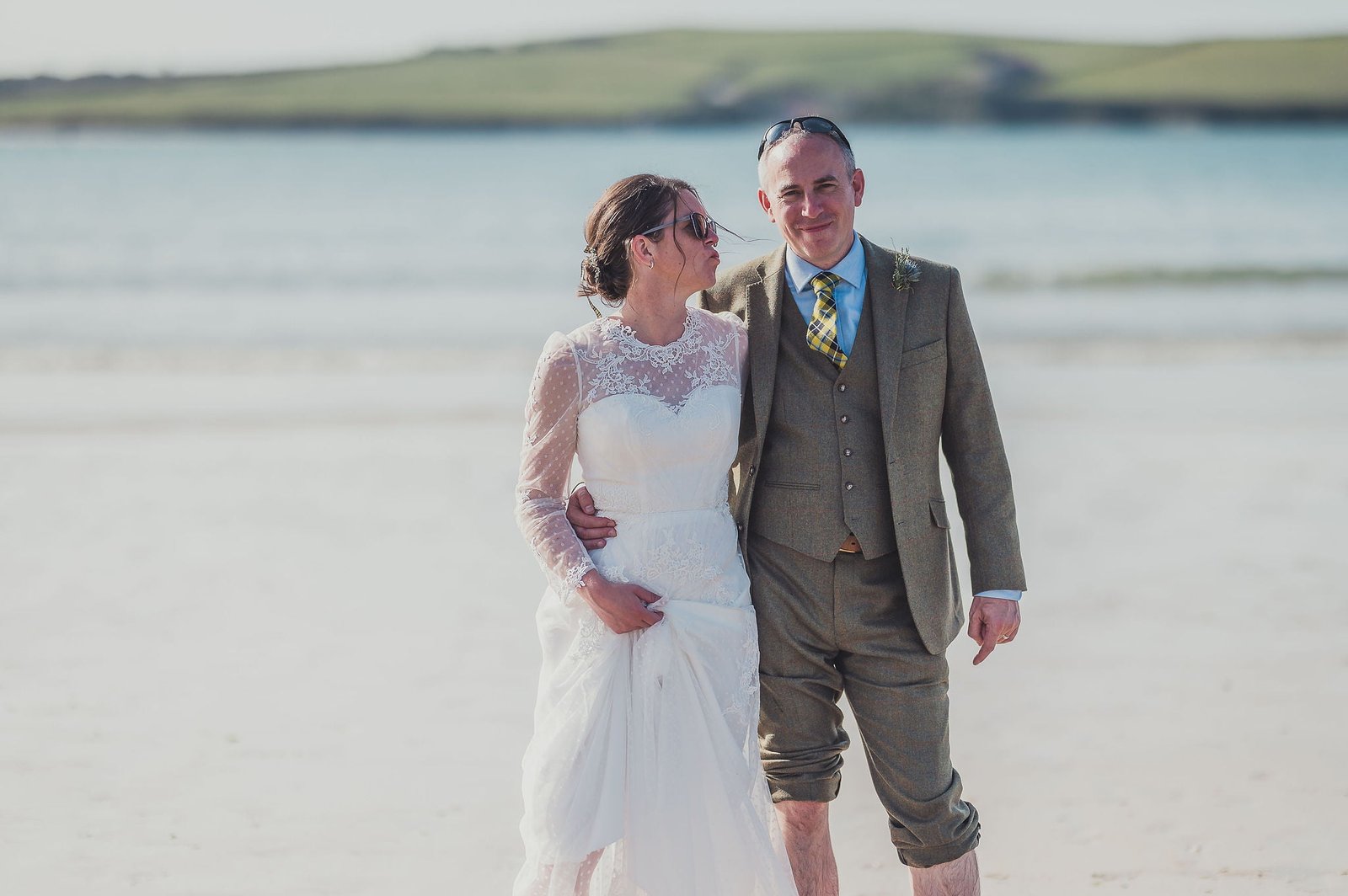 Bride and Groom on the beach