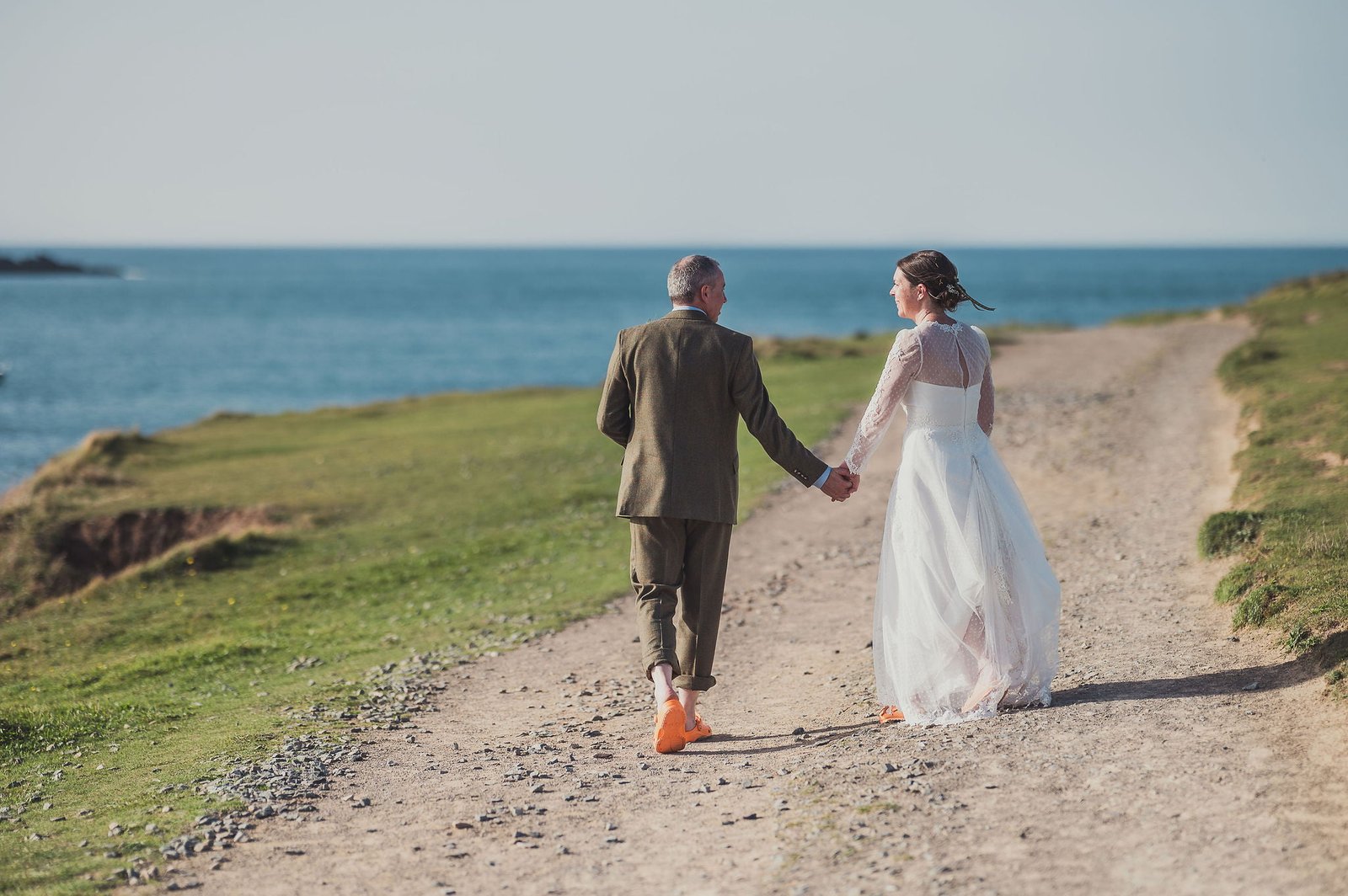 Bride and Groom on the cliffs