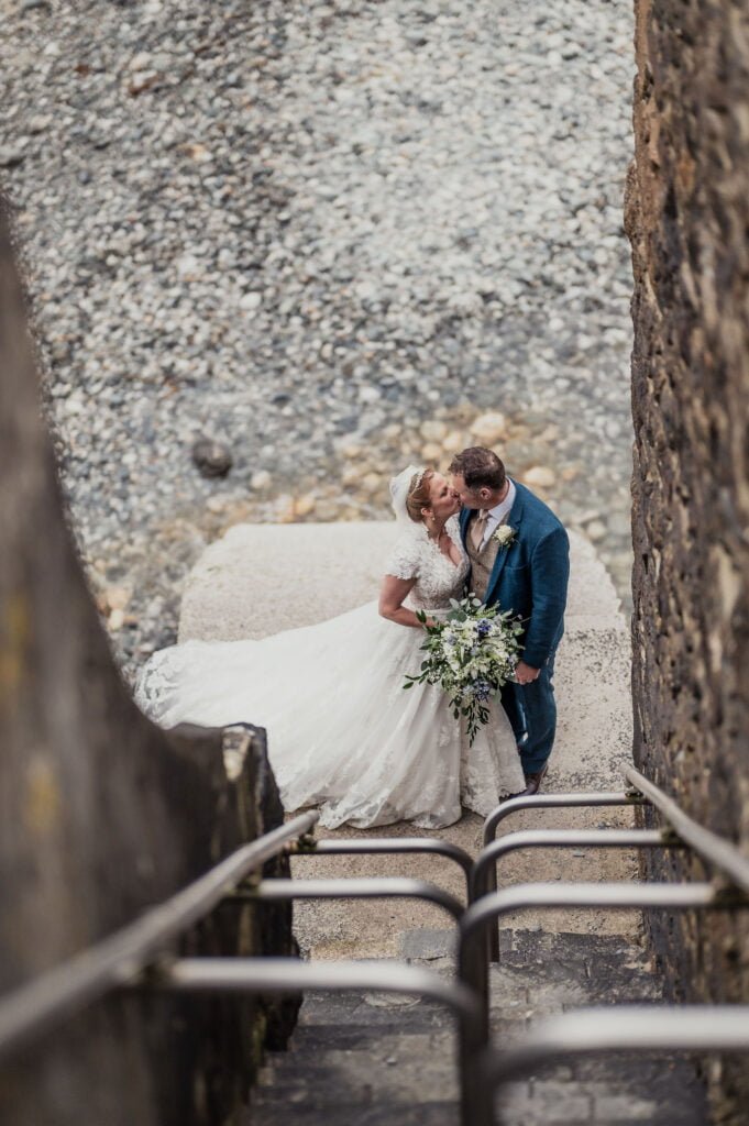 Bride and Groom - beach wedding